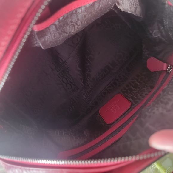 Brunomagli Small Leather Red Purse/ Bag - Picture 2 of 5